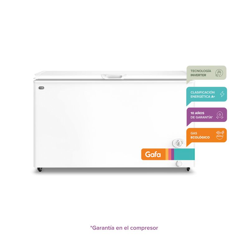 Freezer Horizontal Gafa Blanco Inverter 402lts FGHI400B-XL - Gafa