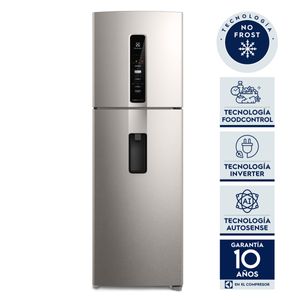 Heladera Electrolux Top Freezer No Frost 424L Plata IW45S