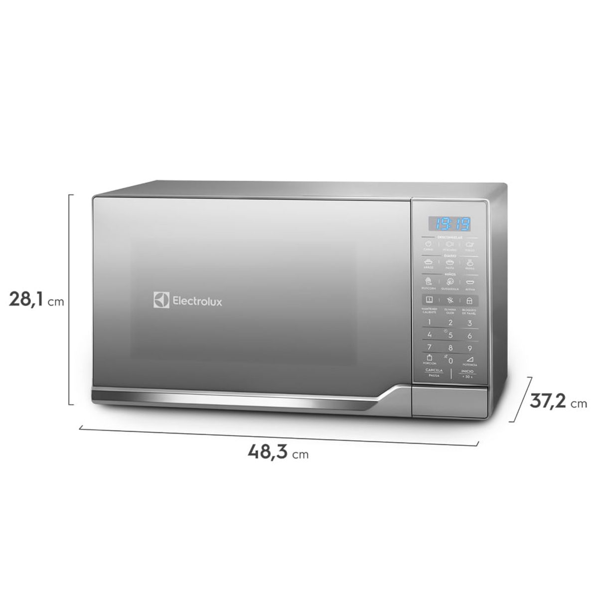 Microwave_EMDO25S3GSLUG_PerspectiveDimensions_Electrolux_Spanish