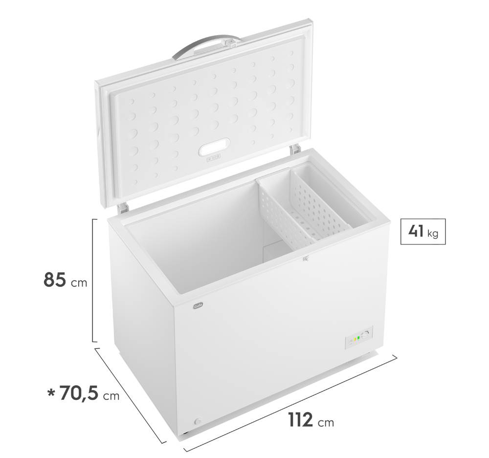 Freezer horizontal Gafa 316L Blanco Función Turbo FGHF300B-L - Gafa