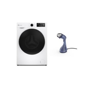 Combo ELAF208W Lavarropas FL 8kg Inverter White + Vaporizador de Ropa Portátil Electrolux Efficient EPS10