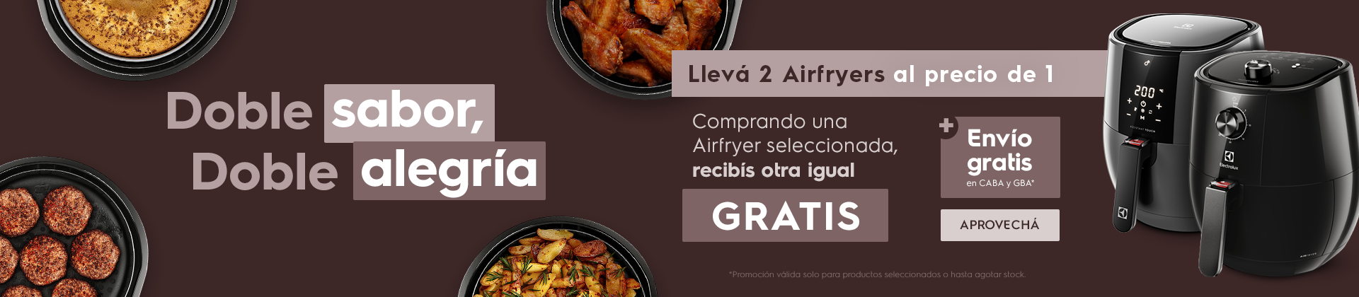 llevá 2 Airfryers al precio de 1 - Electrolux