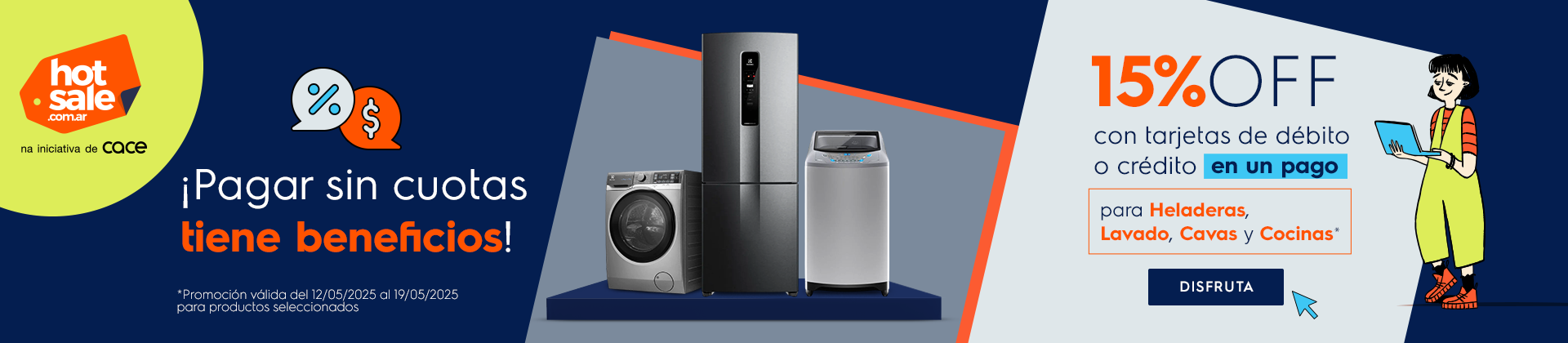 Pagar sin cuotas tiene beneficios - Electrolux